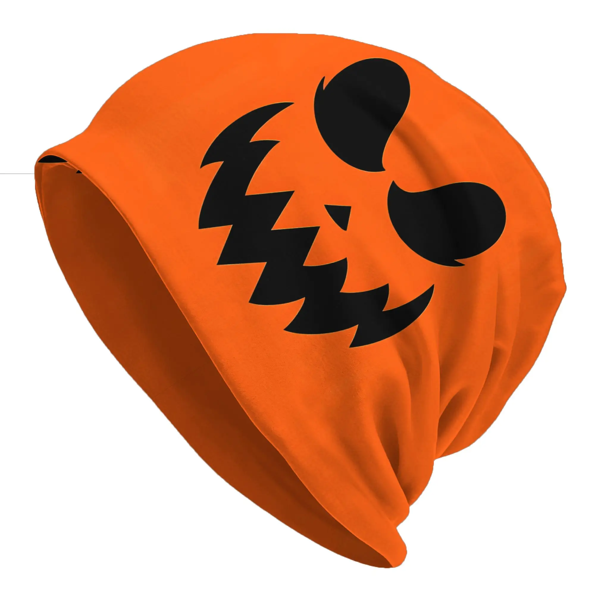 Spooky Pumpkin Face Hat Thin Caps Men Women Skullies Beanies Ski Caps Soft Bonnet Hats