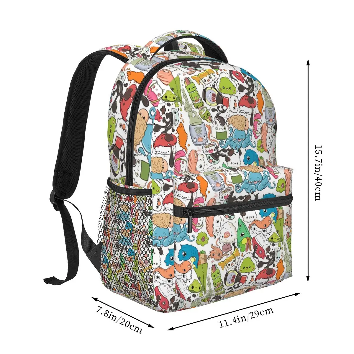 Back To School Sushi Bar The Point Of Nori Turn Kawaii Cool Backpack School Boy Girl Travel Backpack