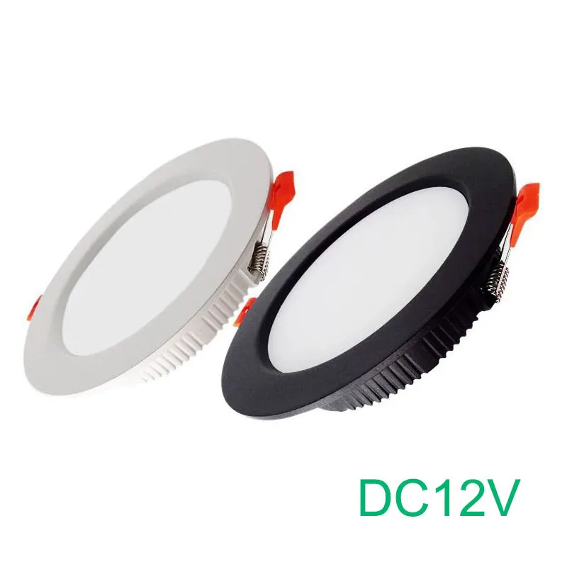 LED downlight ceiling light DC12V  3W 5W 7W 9W 12W 18W embedded LED spotlight,  panel light, round indoor lighting