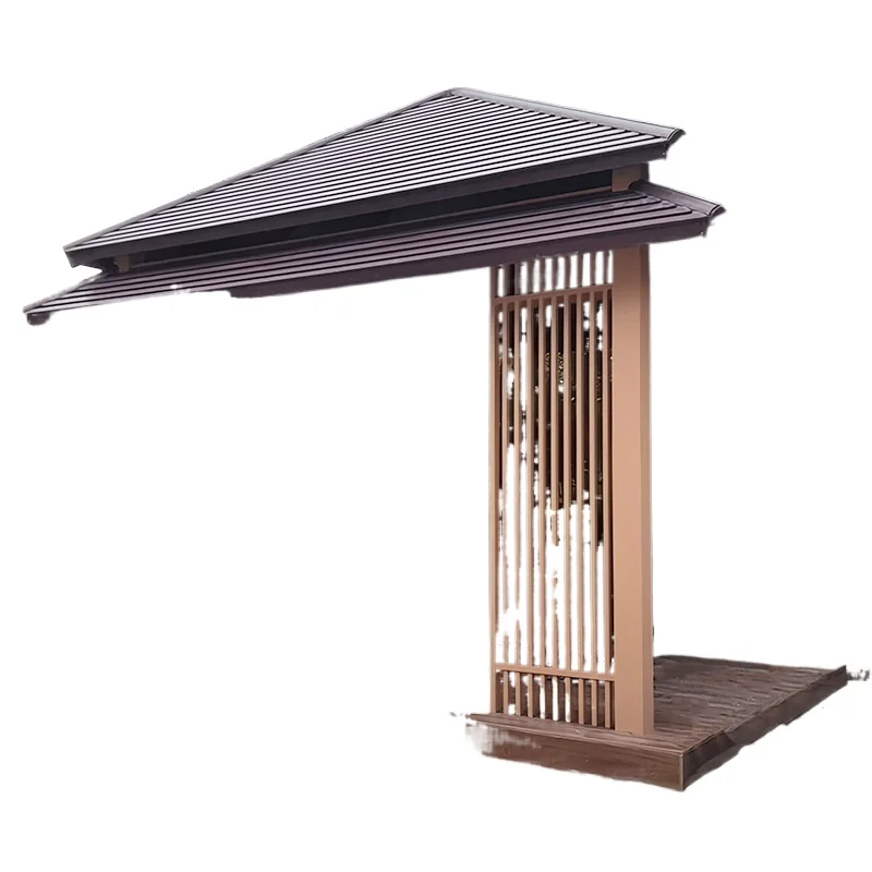 

Aluminum alloy four-corner gazebo Aluminum landscape pavilion