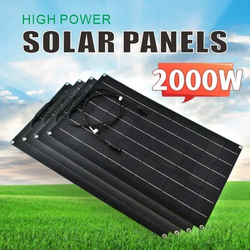 Expandable 500W-2000W Solar Panel Kits 18V 36V Adjustable Voltage Chargers for Home Backup Power RV Travel and Marine Vessel Use view 5