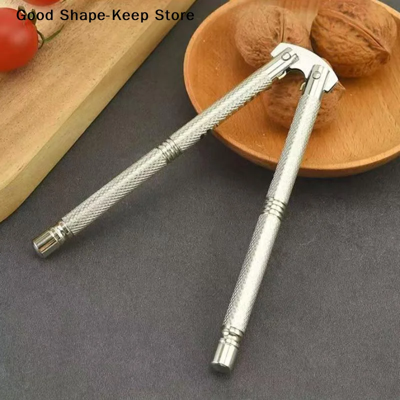 Multifunction Nut Processing Walnut Cracker Stainless Steel Quick Crack Nut Cracker Easy Grip Heavy Duty Efficient Nut Clip Tool view 5