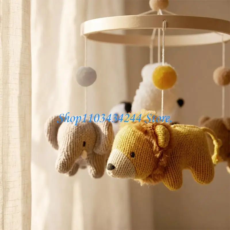 Animal Baby Crib Mobile for Nursery Decors Soft Hanging Pendants Neutral Nursery Crib Mobile for Infant Room Styling and Gentle