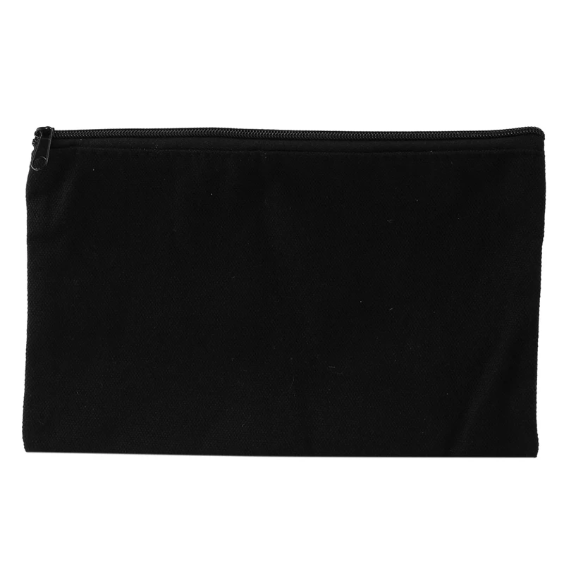 حقيبة قماشية سوداء بسحاب ، حقائب مكياج ، حقيبة أقلام رصاص ، فارغة ، مشغولات يدوية ، سفر ، مدرسة ، تصنعها بنفسك ، 50 *