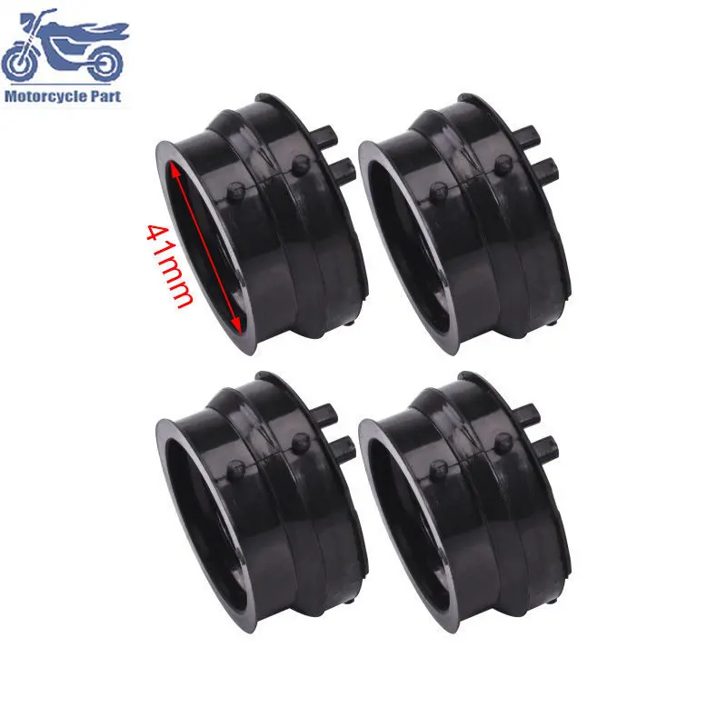 4pcs/set 41/47mm Motorcycle Carburetor Adapter Inlet Intake Pipe For Honda CBR600 CBR 600 2003 2004 2005 2006