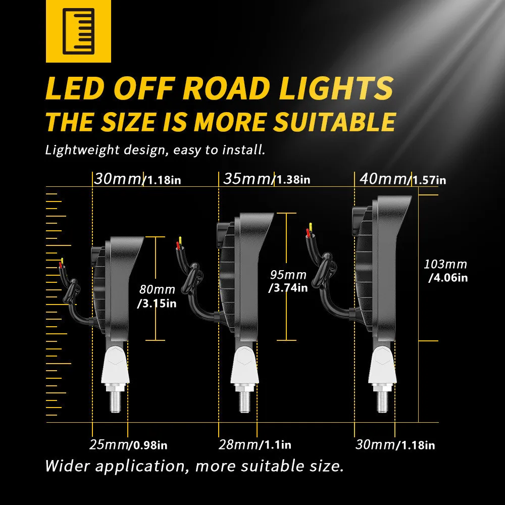 2/1PCS 9-30V 42/33/21LED plac samochodowy z soczewką światło robocze LED światło reflektorów samochodów rolniczych