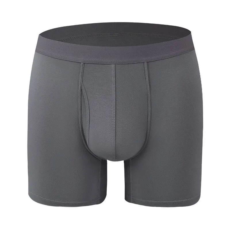 Großer Beutel für Herren, Boxershorts aus Bambusfaser, atmungsaktive Unterwäsche mit Öffnung, mittlere Taillenhöhe, Sport-Unterhose, feuchtigkeitsableitend, weich und kühl – Detail 19