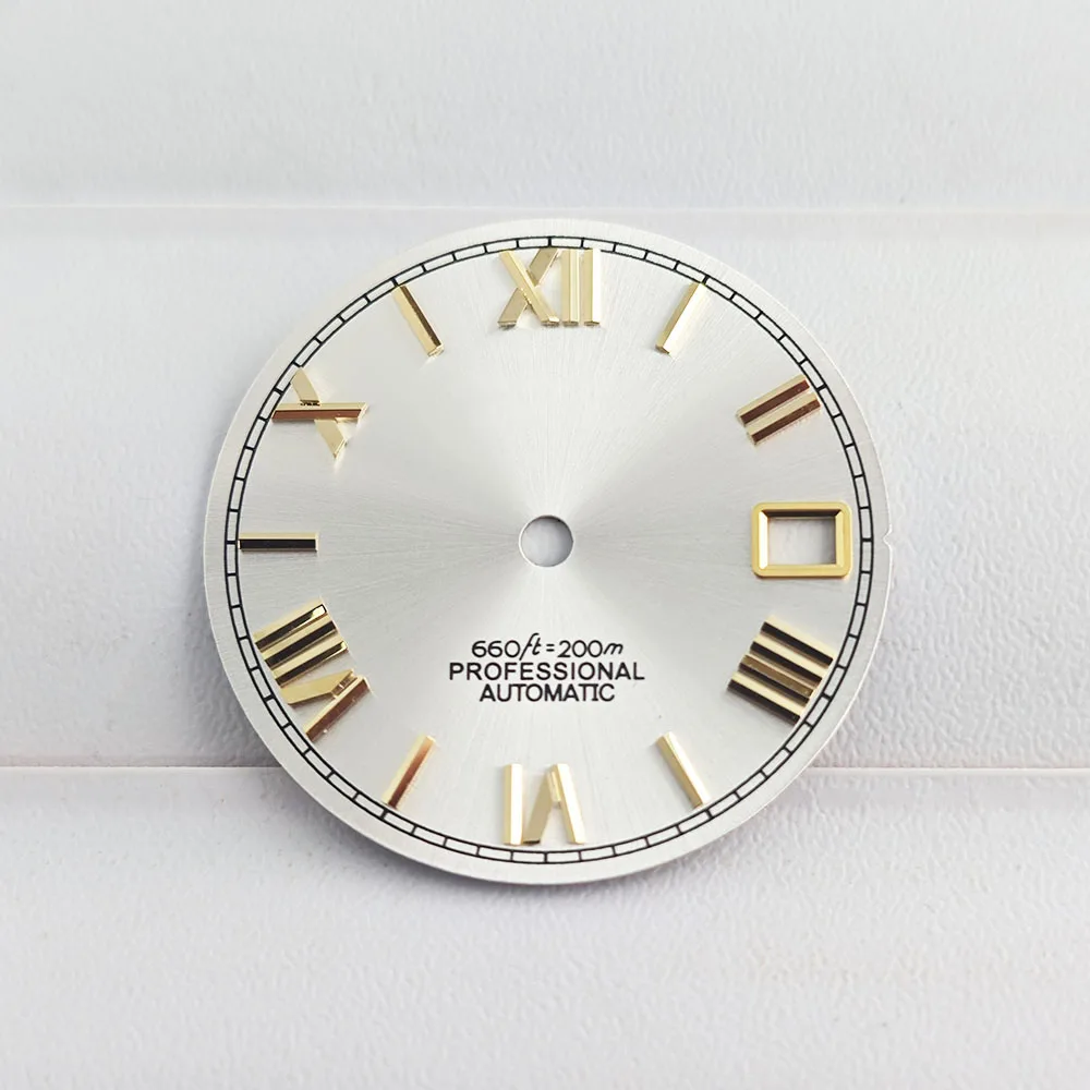 28.5mm 로마 숫자 다이얼 NHwatch35 다이얼, 날짜 창, NHWatch 35/36 자동 기계식 무브먼트 액세서리