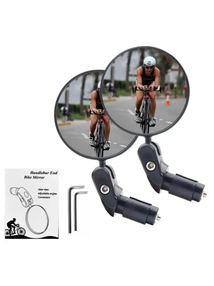 AliExpress NONE Universal Bicycle Mirror Rearview Adjustable Rotate Wide-Angle Cycling Handlebar MTB Road BikeRear View Mirrors