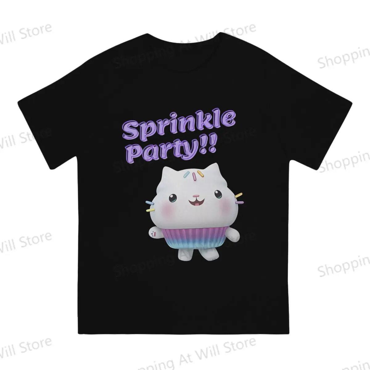 Summer Men's and Women's T-shirts Gabby's Dollhouse Sprinkle Party Round neck short sleeved T-shirt Street Clothing S-6XL