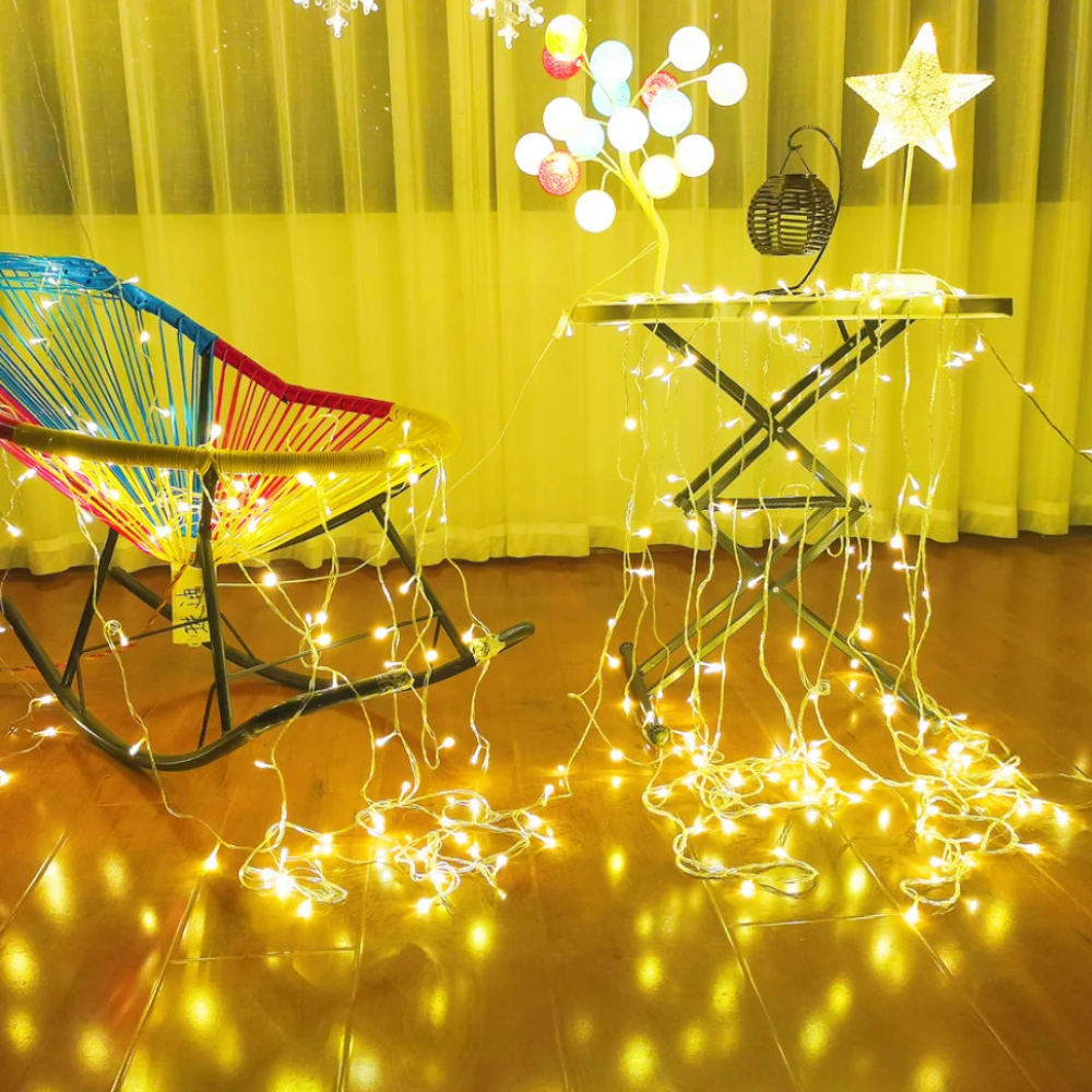 Guirnalda de luces Led para árbol de Navidad, cadena de luces de hadas para el hogar, jardín, boda, fiesta, decoración de vacaciones al aire libre, impermeable, USB, 1M, 2M, 5M, 10M