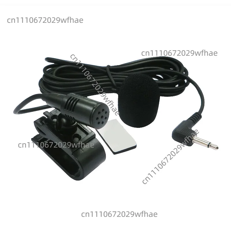 Micrófono para coche, micrófono para radio de coche, conector de 3,5 mm, micrófono estéreo mini con cable, micrófono externo para radio de coche, DVD, 3 m de largo, mini micrófono