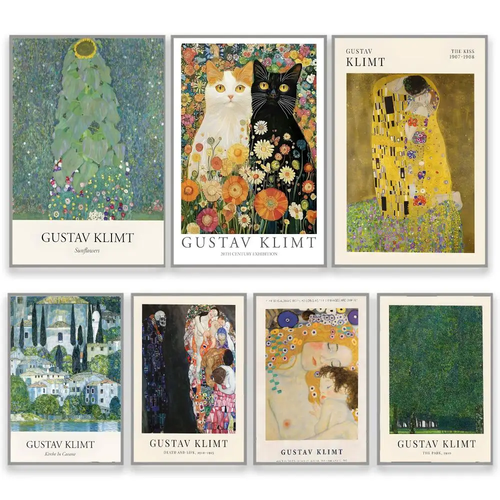 G-Gustav Klimt Art Interior Design Accessories Gaming Setup Decor E-sports Room Decor Poster