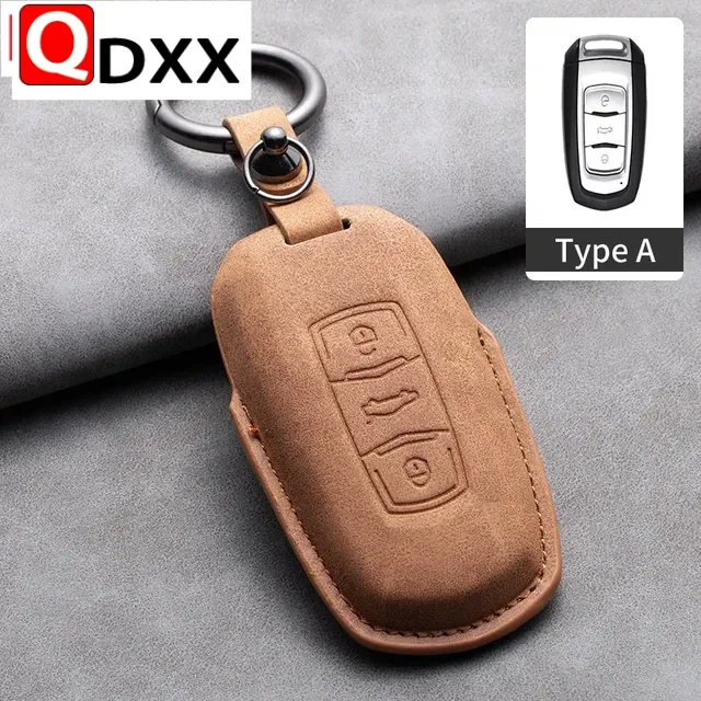 For Geely Coolray X6 X7 EX7 Geometry C Emgrand Global Kulrey Hawk GX7 Okavango NL3 SUV GT GC9 Leather Car Remote Key Cover Case