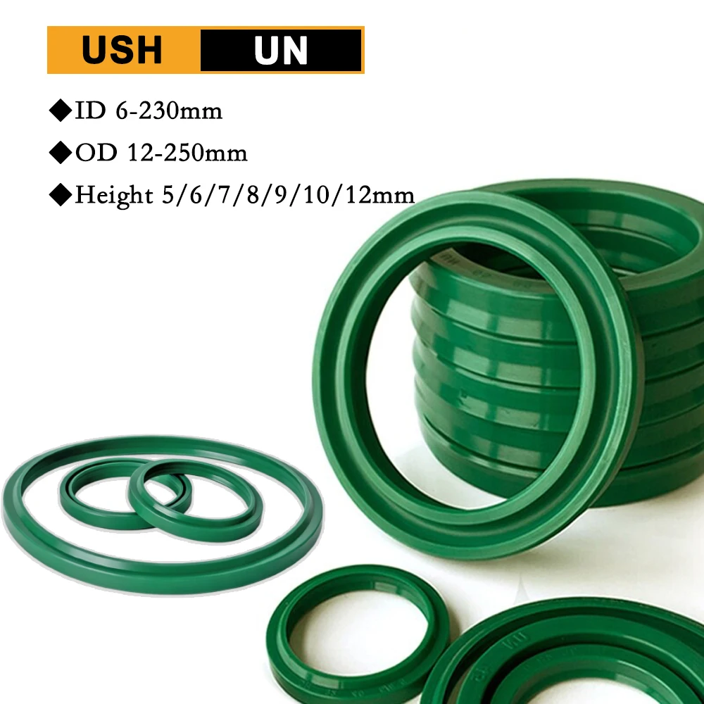1PCS Thickness 5-12mm UN/UHS Polyurethane PU Radial Shaft Piston Rod U/Y Lip Ring Gasket Hydraulic Oil Seal ID6-230mm OD12-250mm