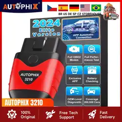 AUTOPHIX 3210 Bluetooth OBD2 Scanner Car Code Reader OBD 2 Scan Diagnostic Tools Battery Test Alarm Setting Performance Test