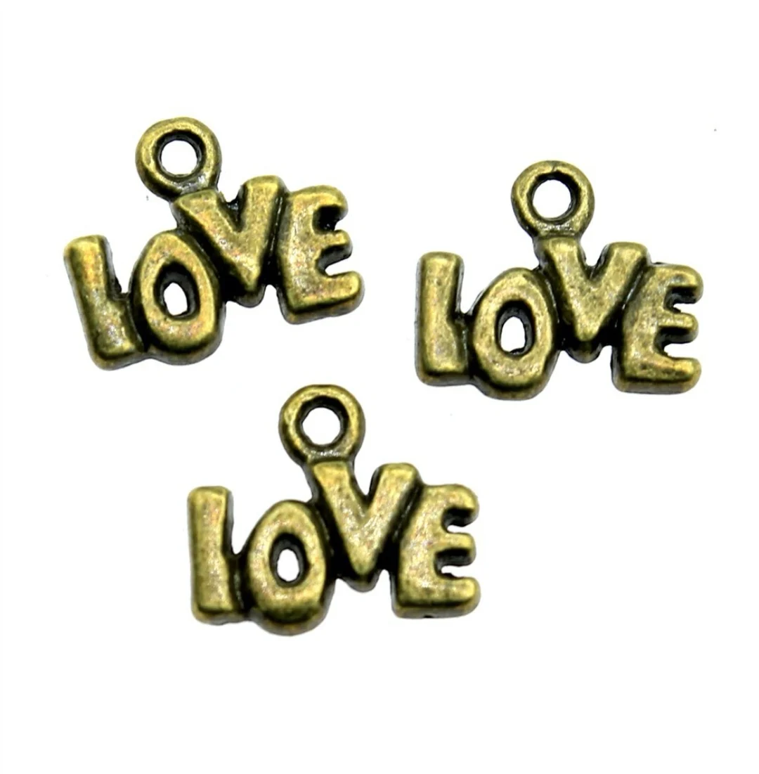 

50pcs 12x10mm Zinc alloy metal tibetan silver,antiqued bronze plated charm T2015 for jewelry making
