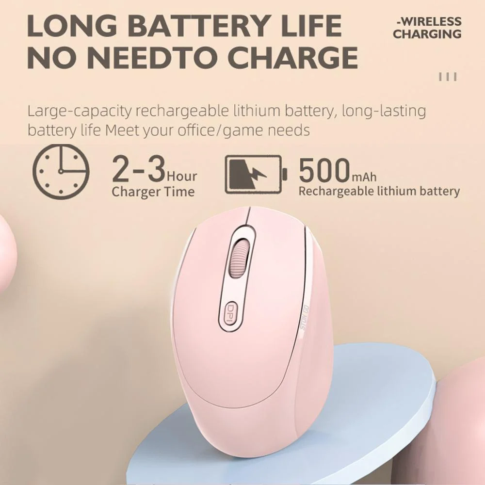 Draadloze Bluetooth-muis - Stille ergonomische gaming-kantoormuis voor laptop-pc - Computermuis met dubbele/enkele modus