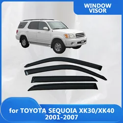 Window Visor for TOYOTA SEQUOIA XK30 XK40 2001 2002 2003 2004 2005 2006 2007 Weathershied Door Visor Wind Sun Rain Guards Side