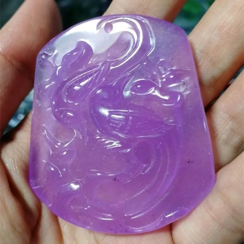 Ice Transparent Violet Happy Eyebrow Pendant Ice Type Lilac