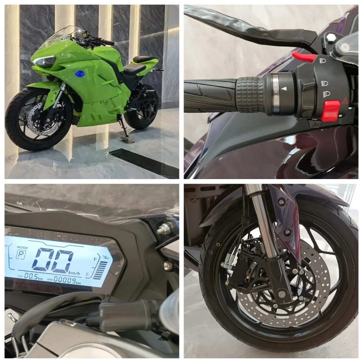 

STLFThe latest new energy lithium battery high speed TFT display upper and lower front shock absorbers 8000w racing motorcycle