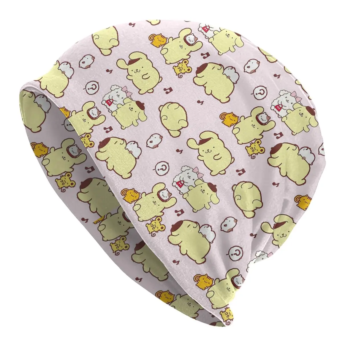 

Kawaii Pom Pom Purin Skullies шапки шапки мультяшные модные мужские и женские уличные шапки теплые шапки двойного назначения