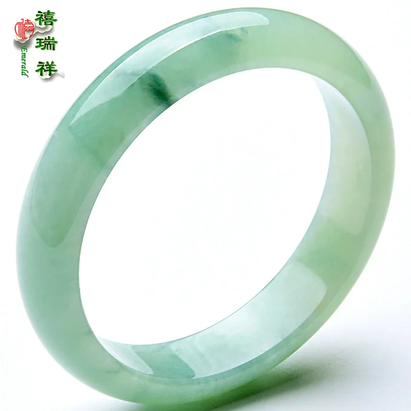 Ice-like Jade Floating Flower Bracelet