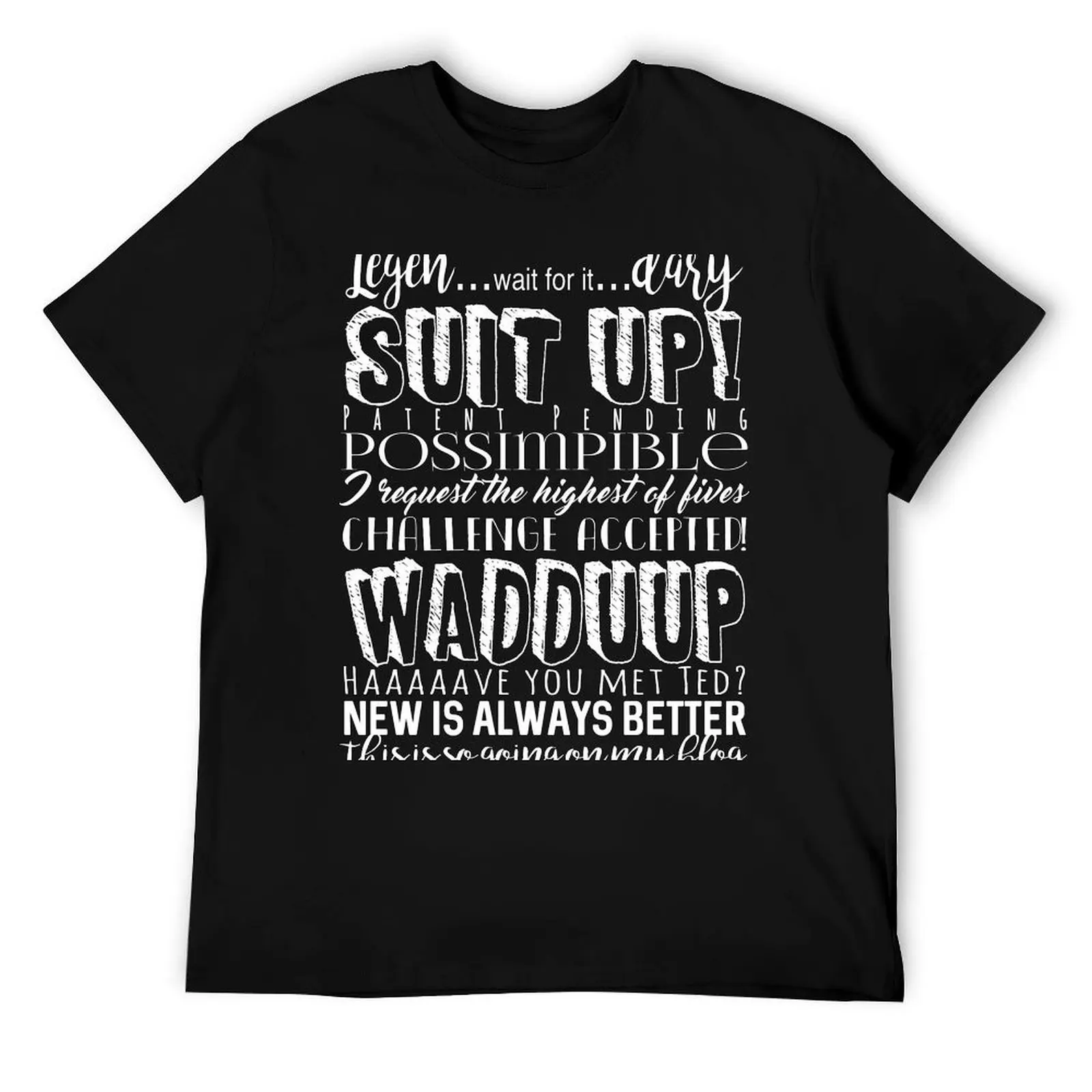 

Футболка с цитатами HIMYM Barney Stinson, персонализированные футболки с аниме для мужчин, футболка