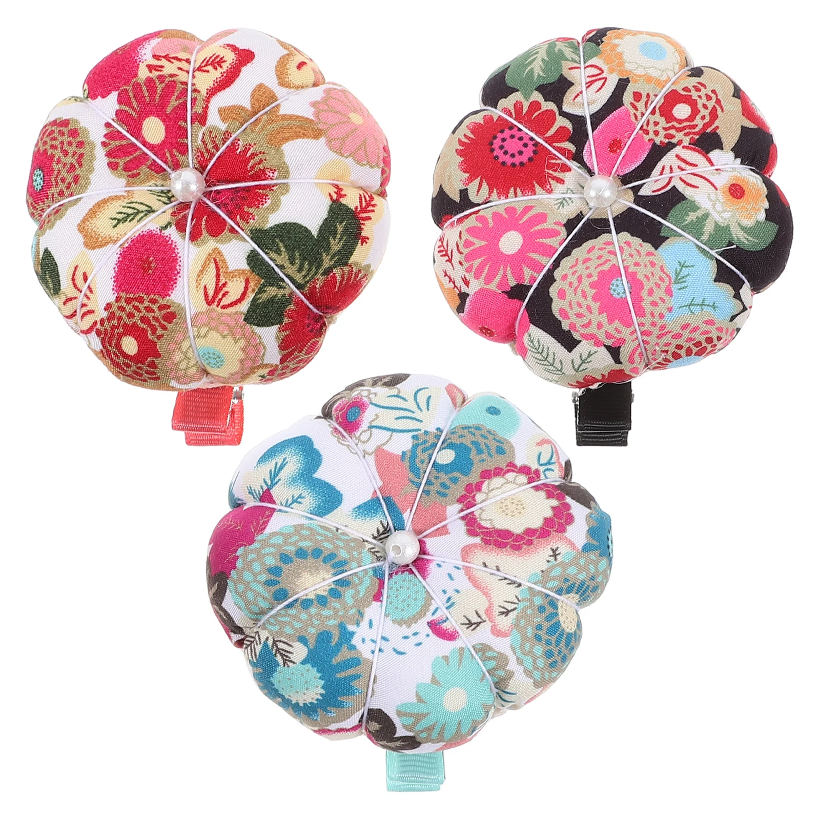 

3 Pcs Wrist Needle Pin Cushions Sewing Cross Stitch Holder Pin Organizer Elastic Band Storage Safety Decor Pumpkin Shape