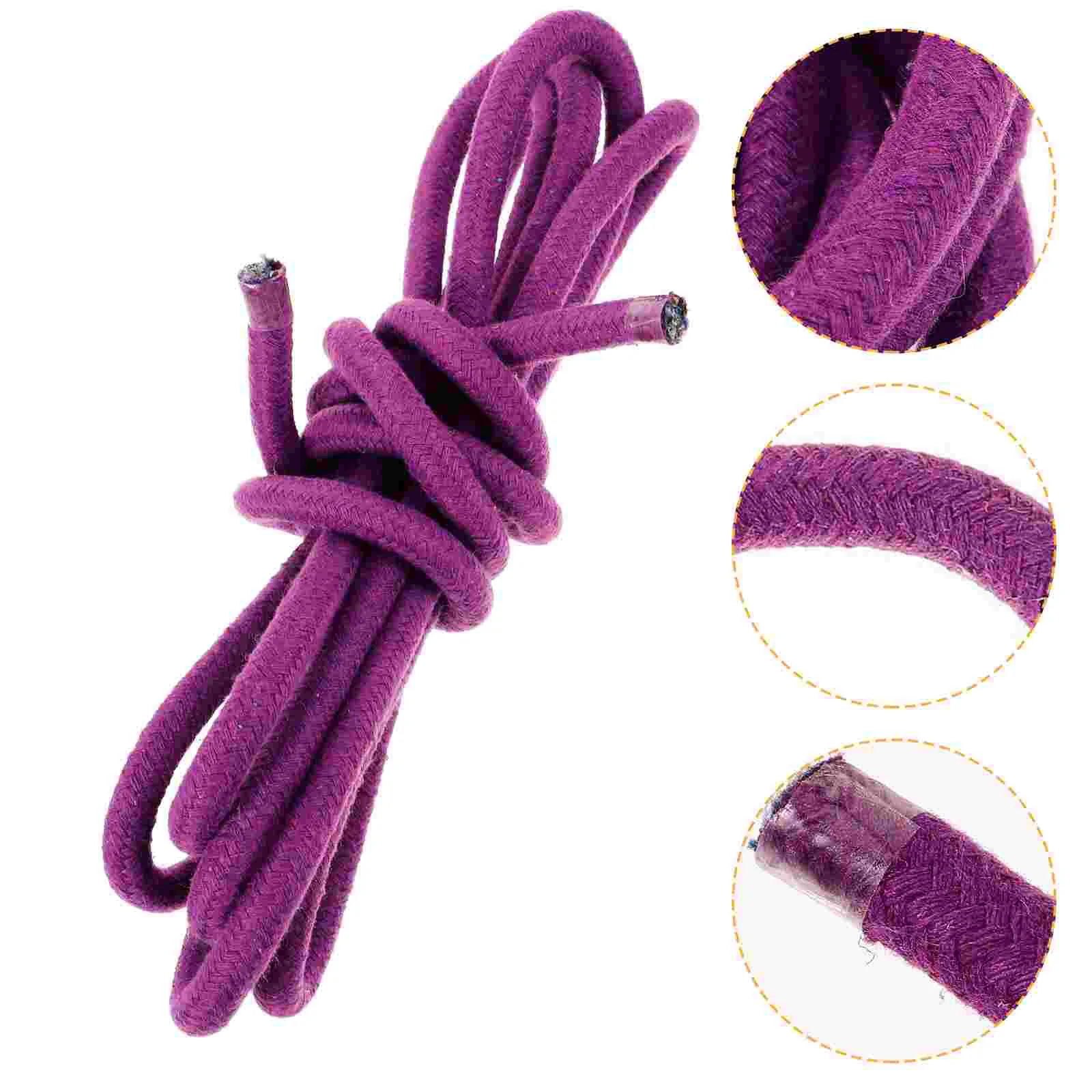 Rhythmic Gymnastics Rope Portable Cotton Convenient Ropes Rope/Belt Elasticity Artistic Purple Flexible Training