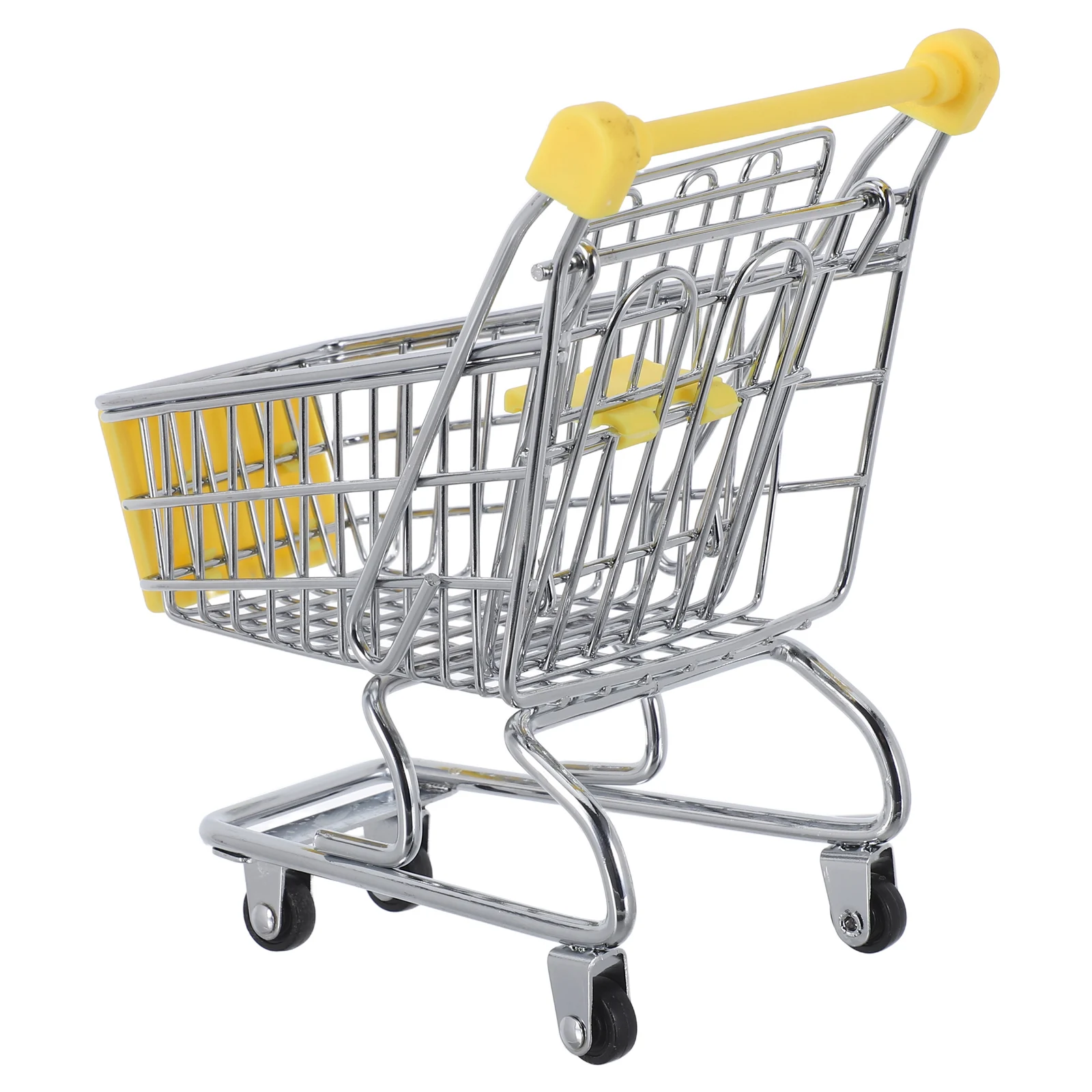 Mini-winkelwagentje voor kinderen Metalen boodschappenwagentje met wielen Fantasiespel supermarkt - Miniatuur handkar voor peuters Decor