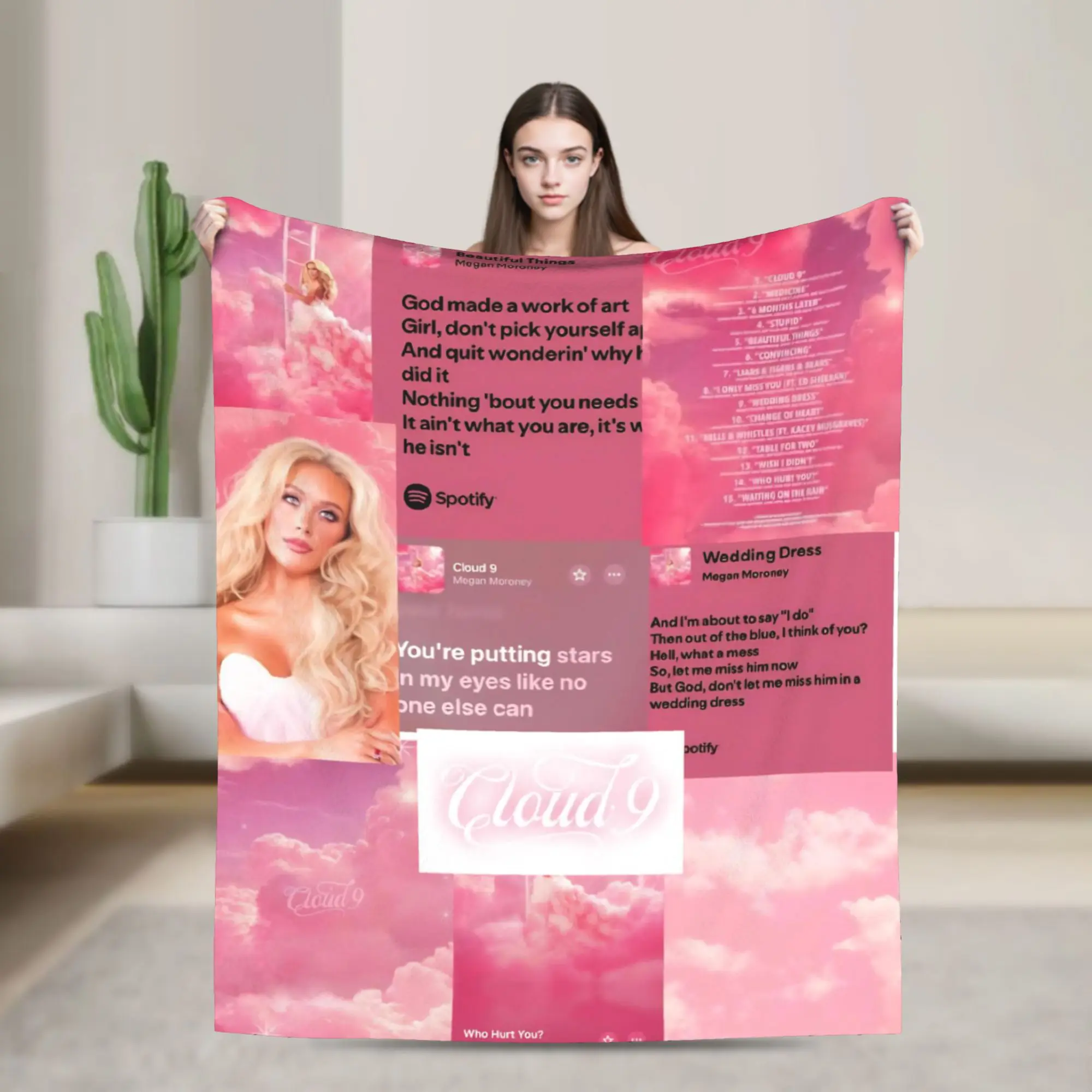 Megan Moroney Singer  Throw Blanket for Couch  Fuzzy Soft Plush Blanket 50x60 Inch Multi-size Bedspreads for All Seasons