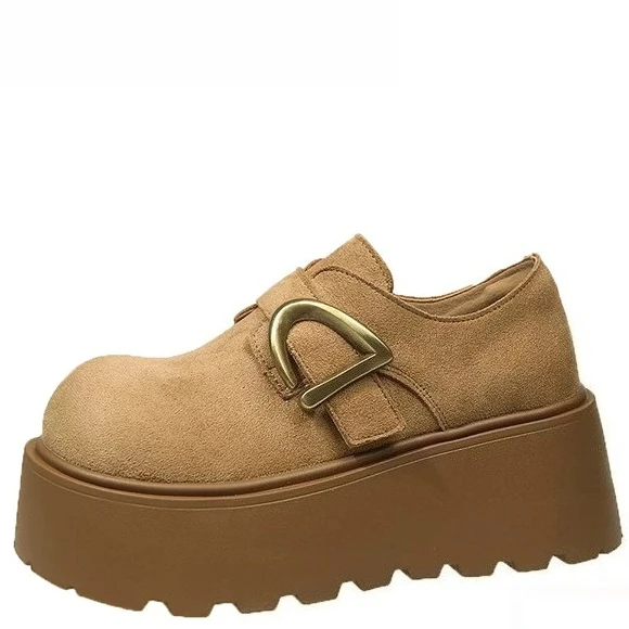 

Fashionable Versatile Thick Bottom Women's Shoes Spring Autumn New Style Full Wrap Casual Comfortable Single Shoe