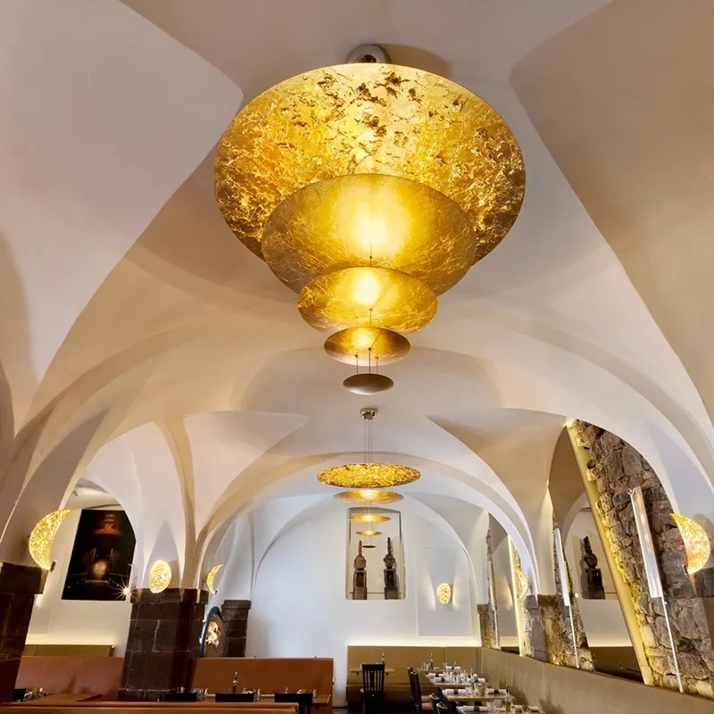 Machine Dela Luce Pendant Lamp Luxury Gold Ceiling Chandelier For Villa Living Room Restaurant Led
