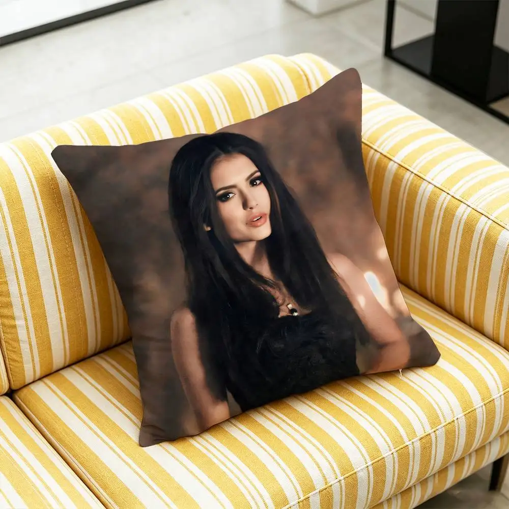 For Katherine Pierce Nina Dobrev The Vampire Diaries Throw Pillow Case 45cm 50cm Car Custom Square Pillowcase Pad Cushion Cover