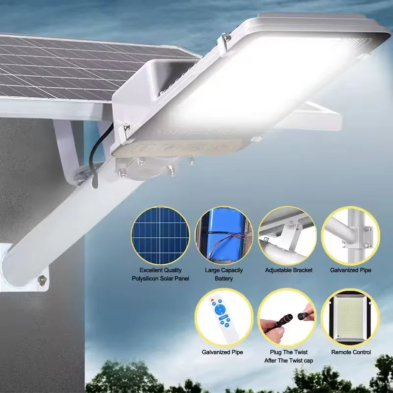 Aluminum 8000mah High Power Solar Light Outdoor Solar Street Light Waterproof Street Light For Garage Garden Terrace wall lamp