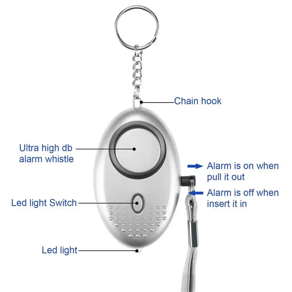 120dB Egg Shape Emergency Defense Alarm for Girls and Women, Personal Safety Scream Loud Keychain for Self Defense and Security