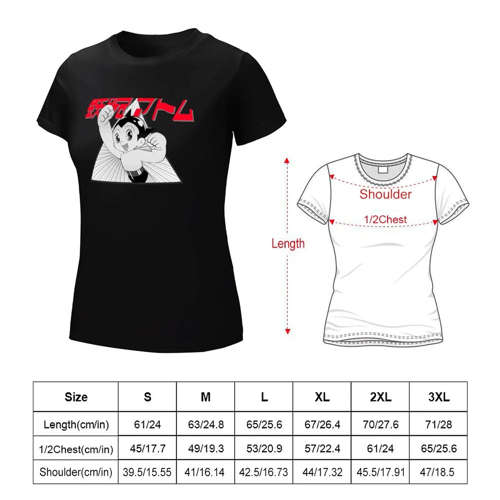 Tetsuwan Atomu T-Shirt Short sleeve tee funny vintage clothes lady clothes t shirts for Women