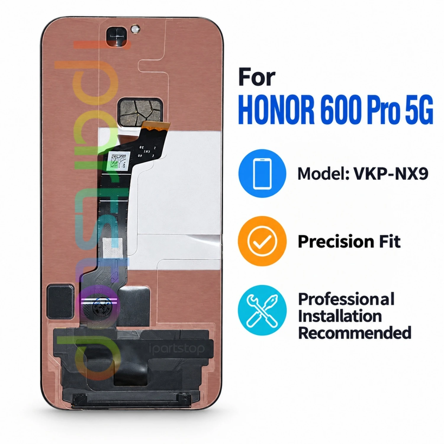 iParts Replacement New Display for Honor 600 Pro 5G VKP-NX9 120Hz AMOLED Touch Screen Digitizer With Frame Assembly OEM Tested