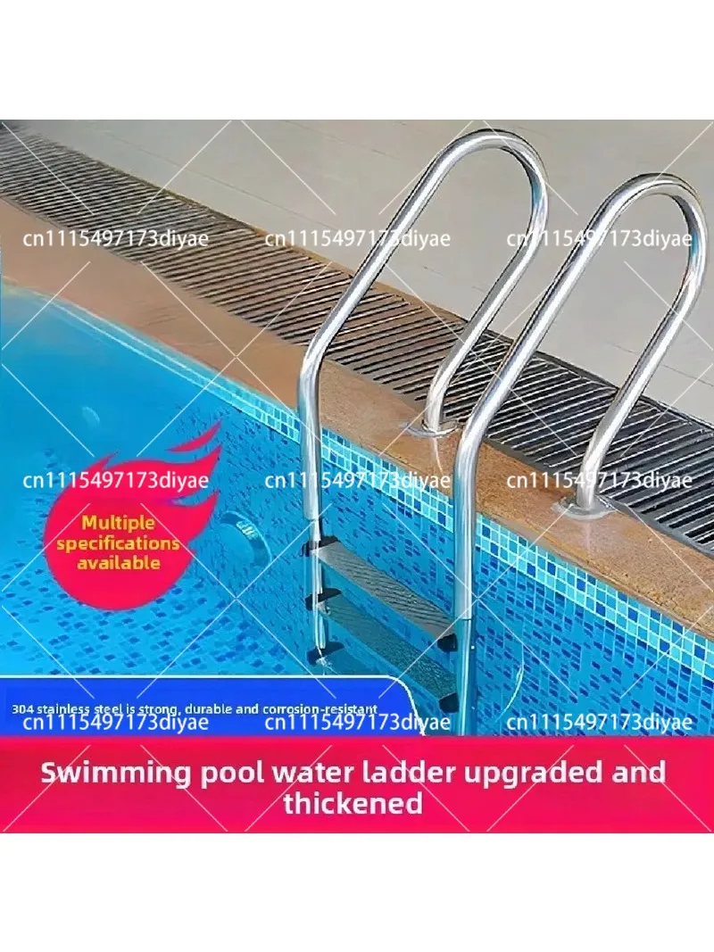 304 Stainless Steel Pool Ladder Heavy Duty Anti-Slip Steps for Inground Above Ground Swimming Pools