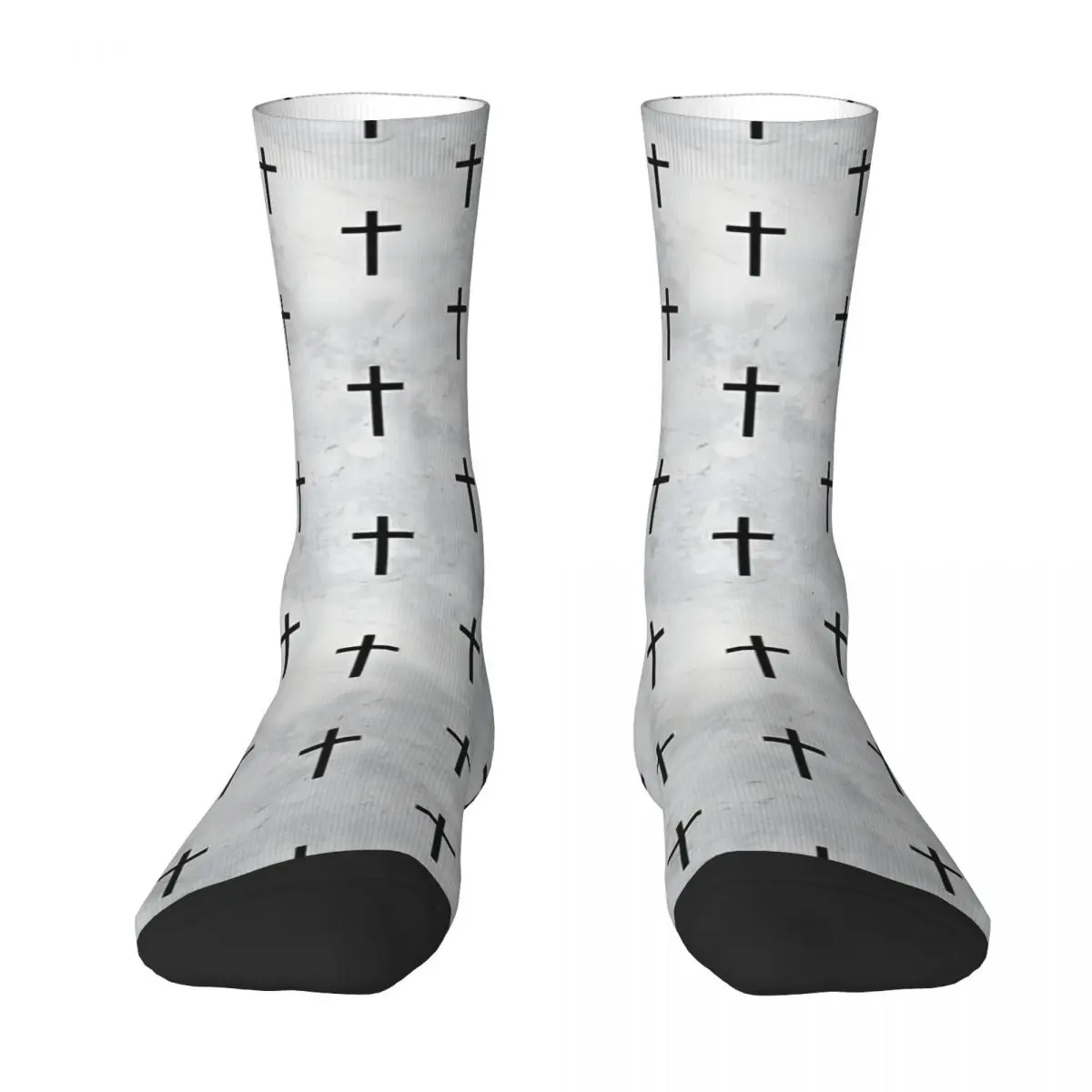 Jesus Christian Cross Pattern Socks Four Season Casual Men's Women's Socks Cute Soccer Socks