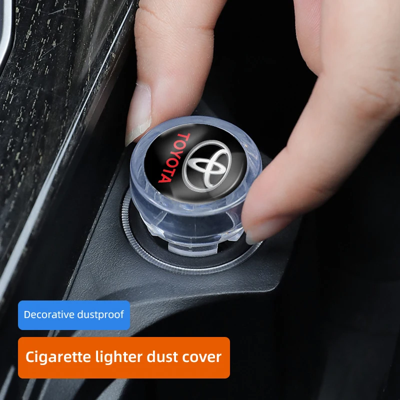 Car Lighter Plug Dustproof Cover Fire Button Decorations Cap For Toyota Yaris Axio Caldina Ractis CHR Camry Prius Tacoma Sequoia