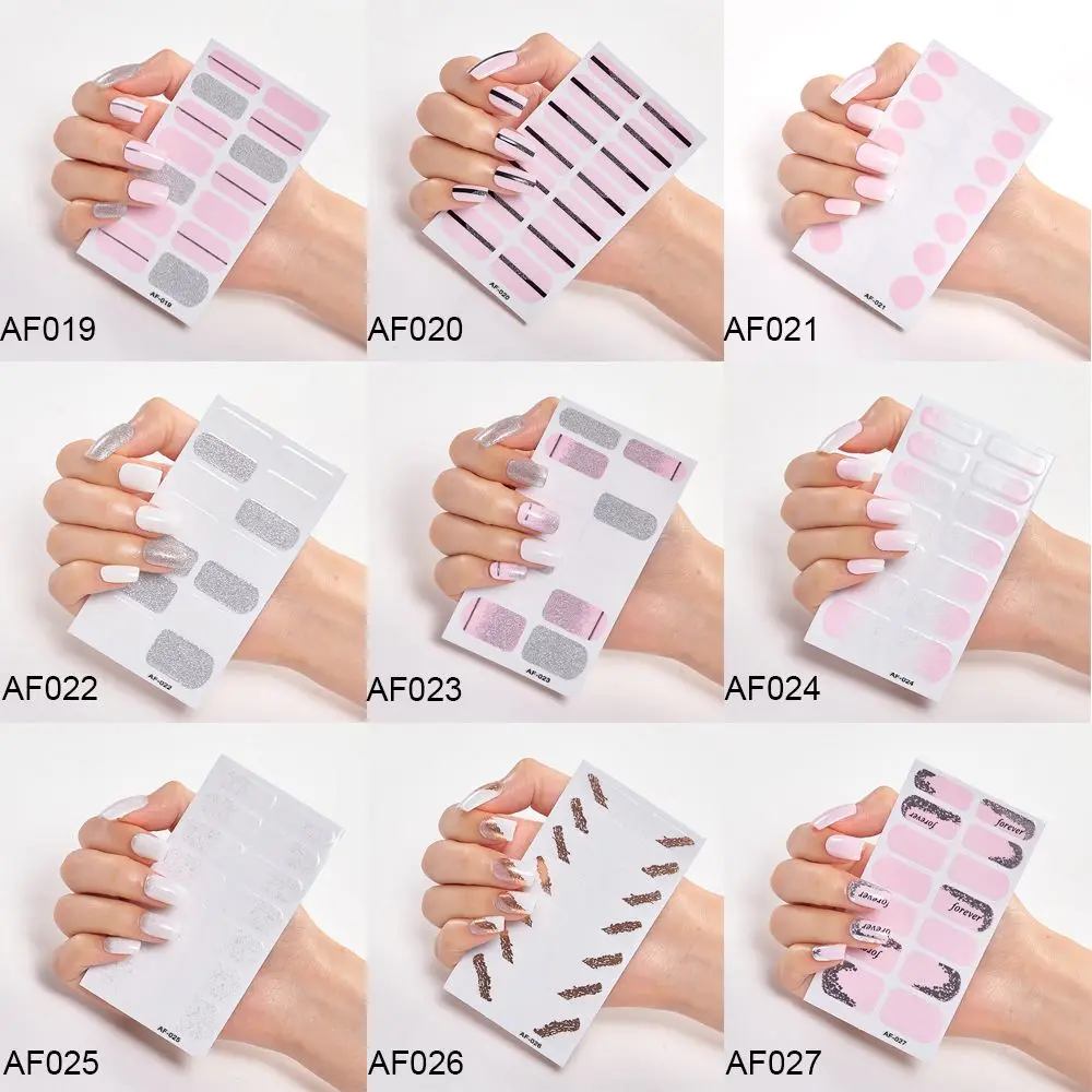 DIY for Women Girls Press On Nail Self Adhesive Nail Polish Strips Nail Art Decal Nail Stickers Full Nail Wraps