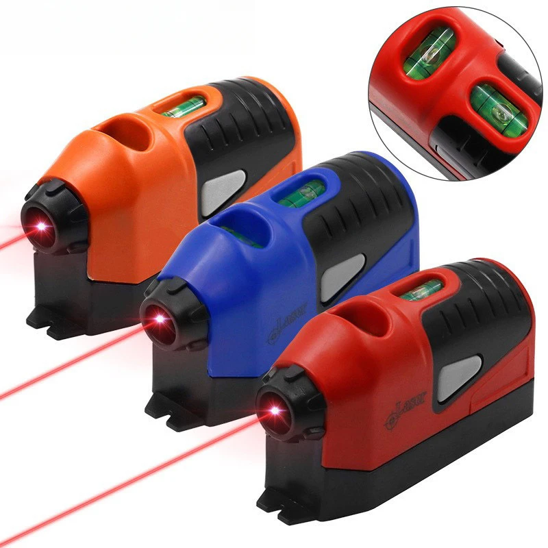 Mini Portable Laser Level Vertical Horizontal Laser Line Projection Measuring Tools Vertical Spirit Level Tool Laser Level
