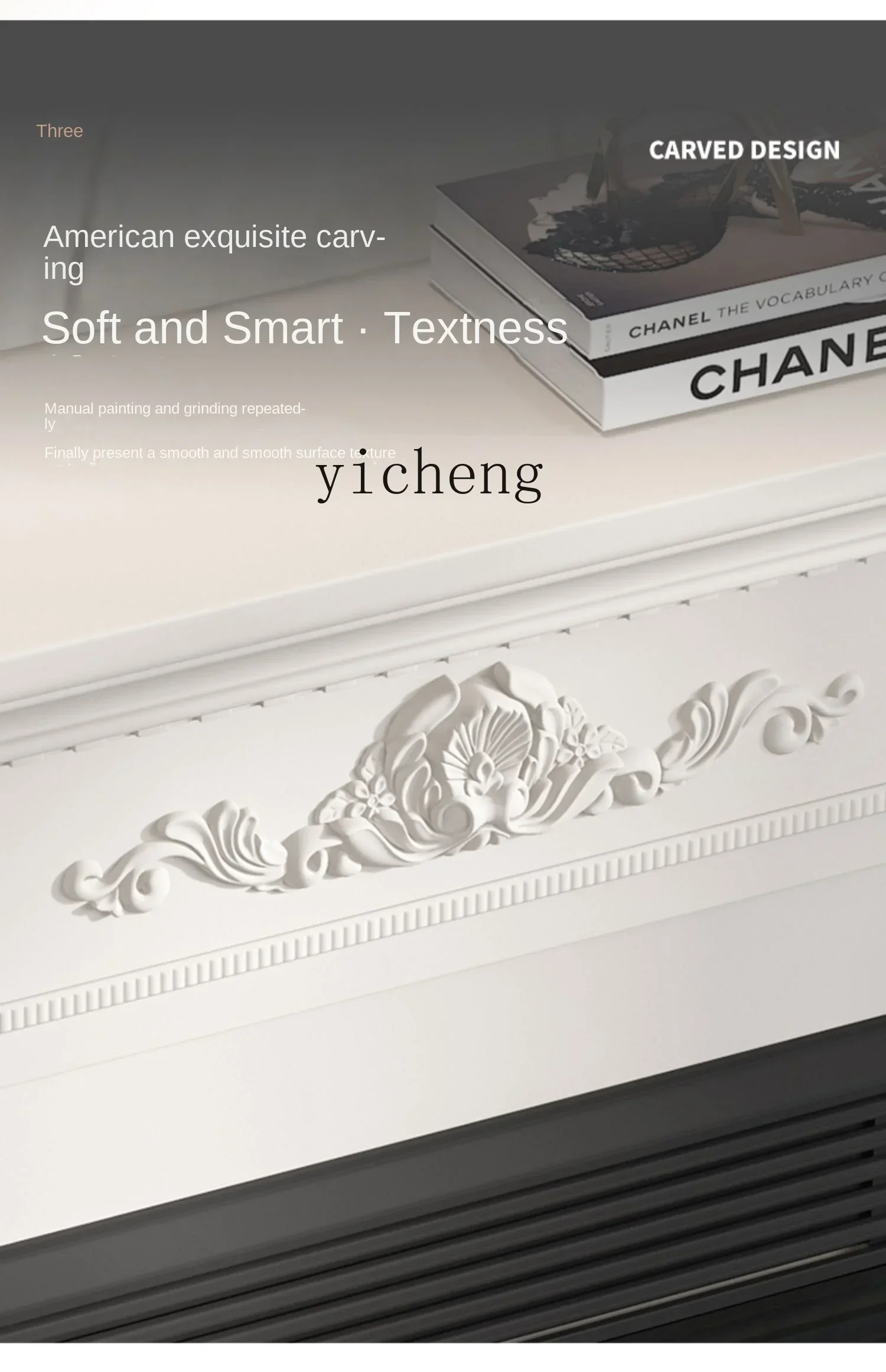 Modern Simple Fireplace American White Simulation Flame Electronic Fireplace Decorative Cabinet Living Room Wall Cabinet