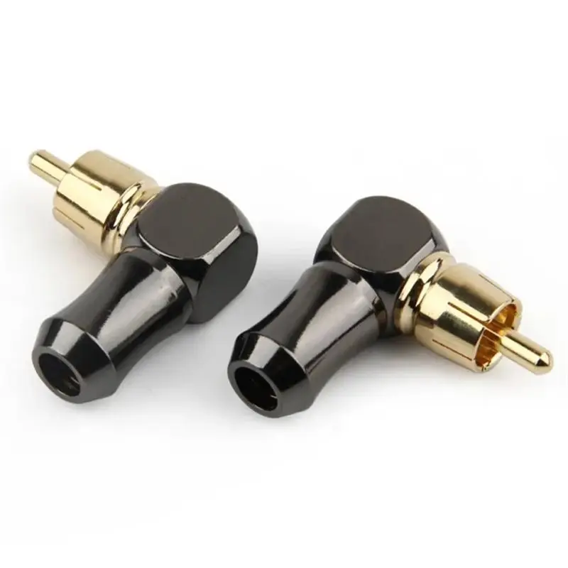 [LXYA68Z!] Hifi Speaker Terminal 90 Degree Right Angle Pure Copper Audio Amplifier Thome Connector For Audiophiles Theater