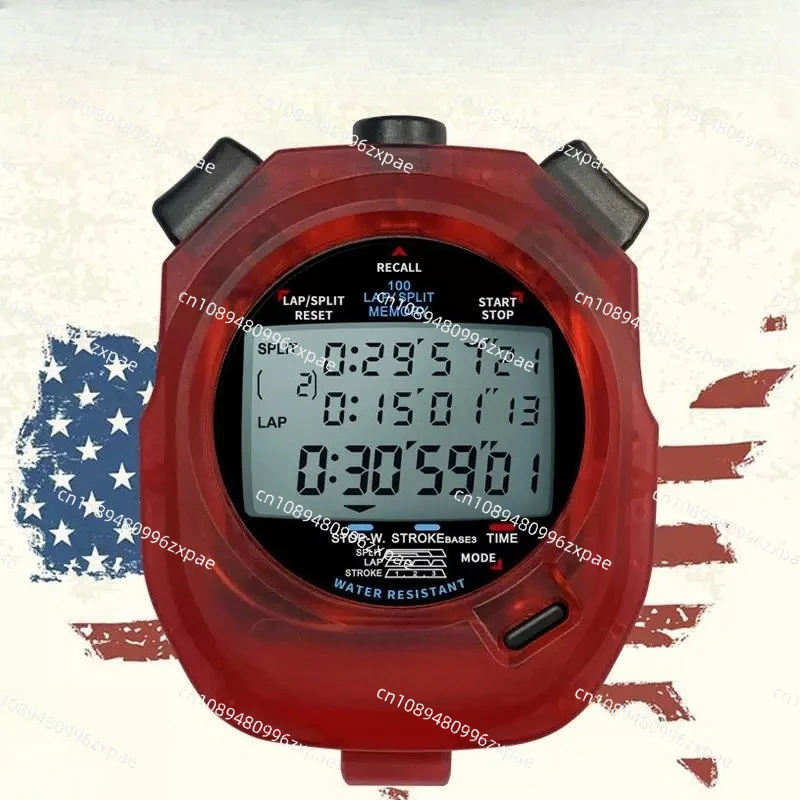 DT495D three rows of 100 memory stopwatch competition special coach referee waterproof