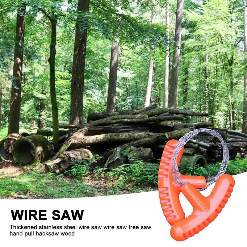 Stainless Steel Wire Saw Steel Wire Saw Scroll Mini Cable Cutting String Bone Rope Saw Survival Saw Travel Chainsaw for Wood