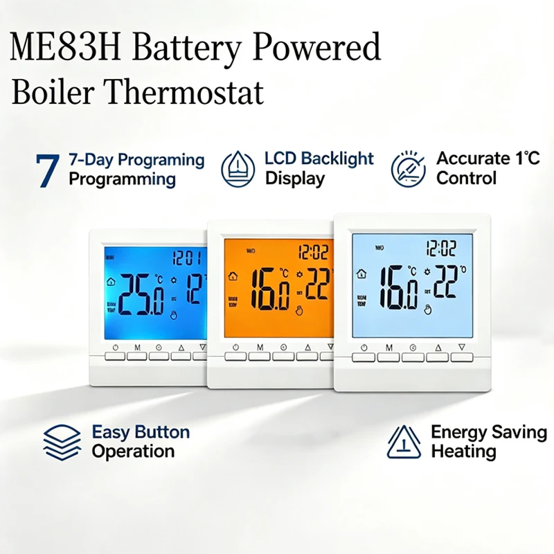 7 Day Programmable Room Thermostat LCD Backlight Display Heating Temperature Controller For Underfloor Heating Gas Boiler