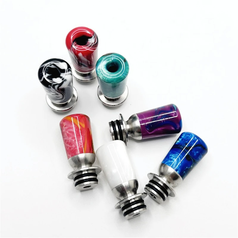 1 قطعة 510 فوهة بالتنقيط الفولاذ المقاوم للصدأ الراتنج قبعة على شكل مفصل القش #5